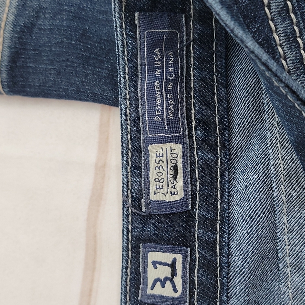 Miss Me Easy Boot Relaxed Fit size 31 Long Jeans Bling - Picture 8 of 10